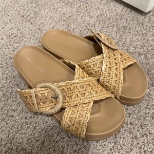 Marc Fisher Woven Slide Sandals